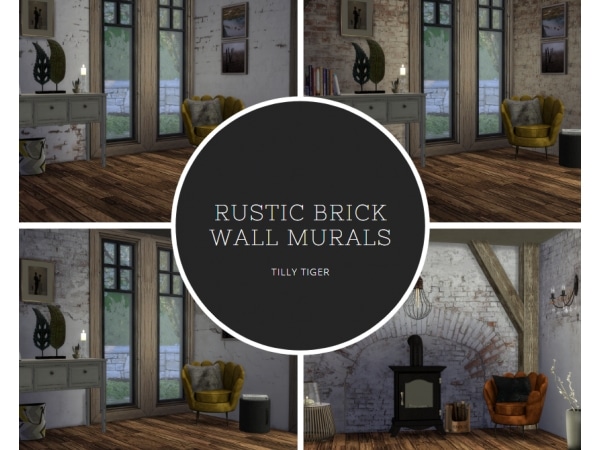 Tilly Tiger’s Timeless Textures: Rustic Brick Wall Murals (#AlphaCC Builds & Wallpapers)