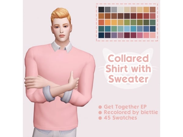 Blettie’s Bundle: Chic Collared Shirts & Sweaters for Men (AlphaClothes Collection)