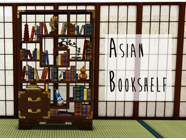 Teanmoon’s Eastern Elegance: Asian-Inspired Bookshelf Essentials (#Furniture #LivingRoom #Storage)