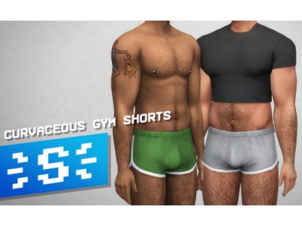 FlexFit Waves: Curvaceous Gym Shorts for Men (AlphaCC & LotsCommunity)