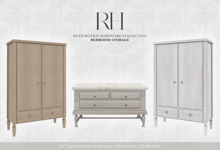 RH Collection: Chic Bedroom Armoire and Dresser Set