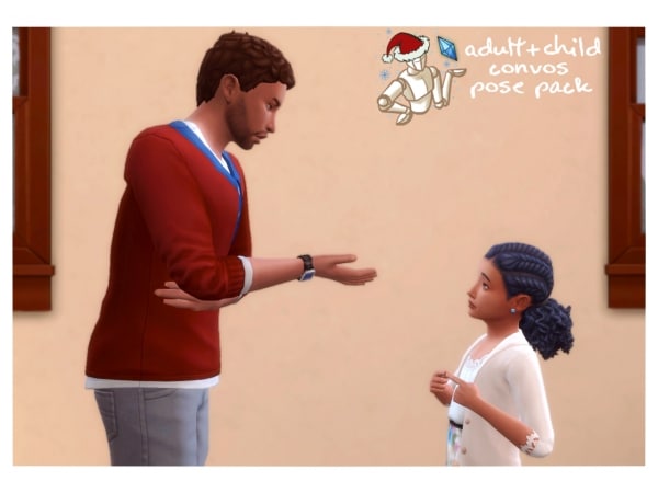 180793 simsmas advent series adult child convos pose pack sims4 featured image