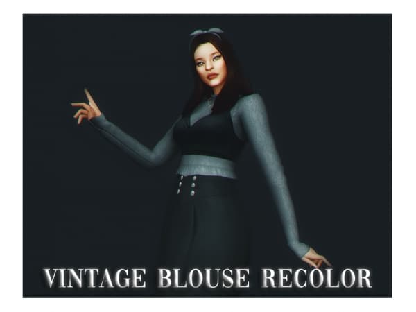 Retro Rhapsody: Revamped Vintage Blouse Collection (AlphaCC Female Tops)