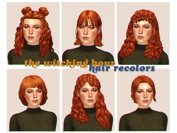 Herbalia’s Enchantment: Witching Hour Hair Recolors (Alpha, Long, Updos)