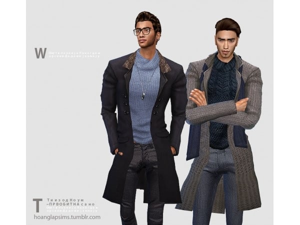 Frostbound Fashion: HoangLapSims’ Winter Set P1 (Alpha Male Tops & Pants)