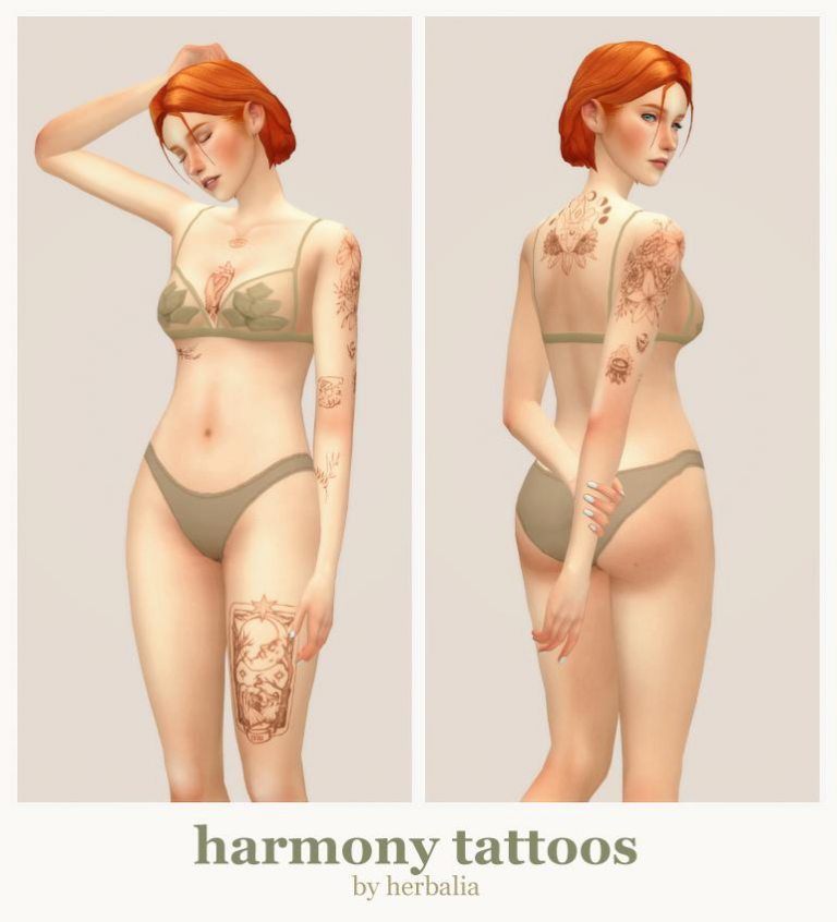 Search Results 35 Harmony Tattoos: Witchy Set for Realm of Magic, Unisex, Basegame-Compatible