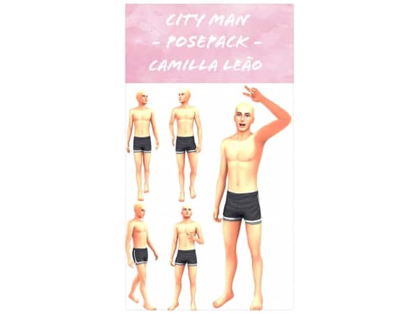 188338 posepack 5 poses city man sims4 featured image