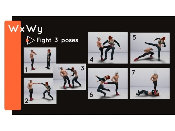 190041 wxwy fight poses set 3 touch me if you can sims4 featured image