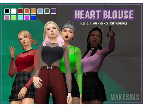 Chic Charm: Embrace Elegance with the Heart Blouse Collection (Female Tops & Clothing Sets)