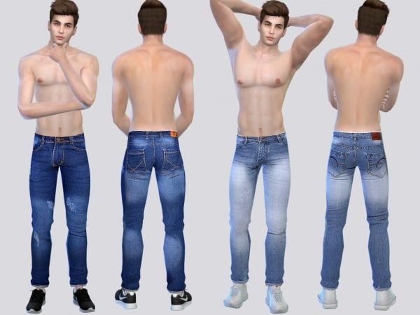 McLayneSims’ Denim Duo: Trendy Washed Jeans (2 Designs for Alpha Male Fashion)