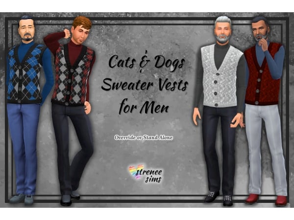 Furry Friends Fashion: Men’s Sweater Vests Inspired by Cats & Dogs