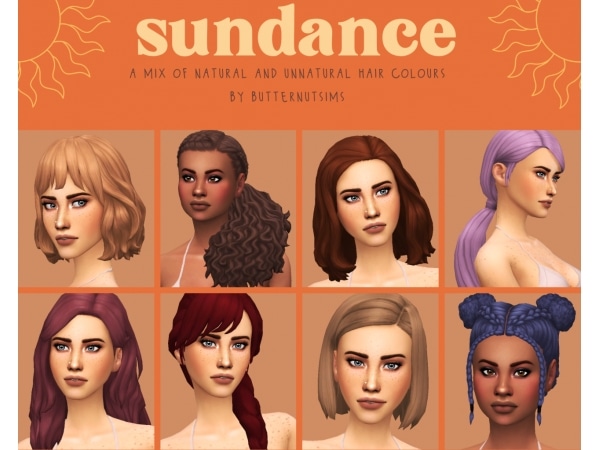 Vikai’s Sundance Bliss: Alpha Hair Pack (Medium Female Hairstyles)