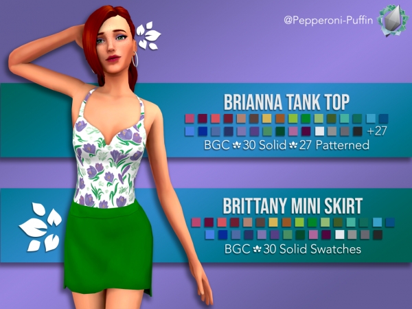 Fashionista’s Choice: Brianna Tank Top & Brittany Mini Skirt (Trendy Female Outfits)