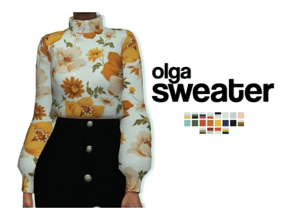Moontrait Olga: Chic Sweater Elegance (AlphaCC Female Tops Collection)