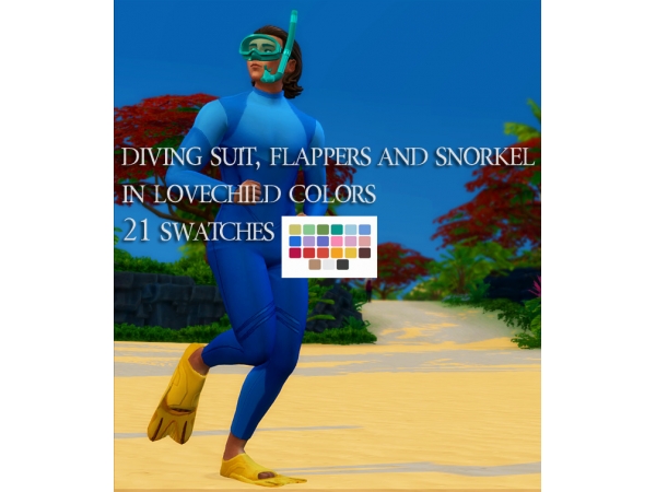 196624 female and male diving suits in twikkii s lovechild palette sims4 featured image