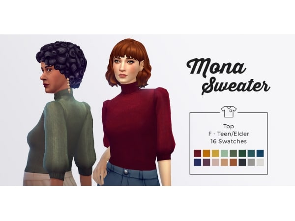 Mona’s Cozy Charm: Chic Sweaters for Every Occasion (AlphaCC Female Tops)
