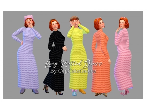 AlphaKnit Elegance: Chic Long Knitted Dresses for Her (#FemaleFashion)