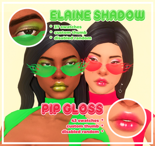 Alphacc Glamour: The Pip & Elaine Ultimate Makeup Set (Lipsticks & Eyeshadows)