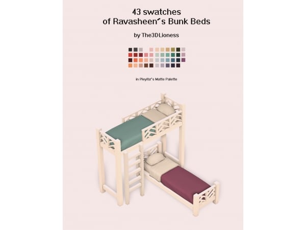 202222 ravasheencc s bunk beds recolor sims4 featured image