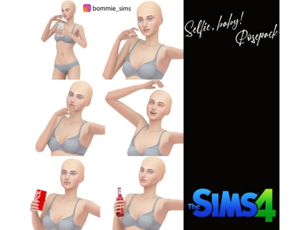 203234 selfie baby posepack sims4 featured image
