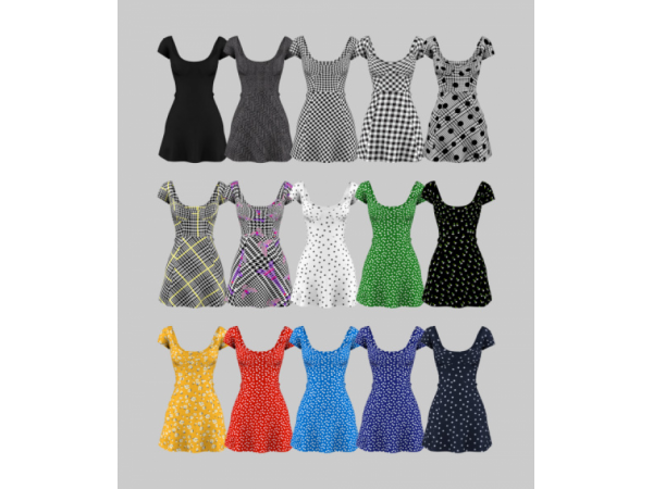 PalmTreeSims4’s Tropical Elegance (Chic Alpha Mini Dress Collection)