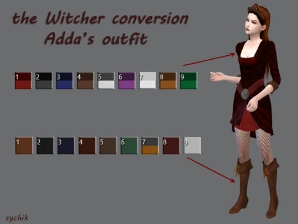 Mystic Adda’s Wardrobe: Enchanting Witcher-Inspired Attire & Shoes