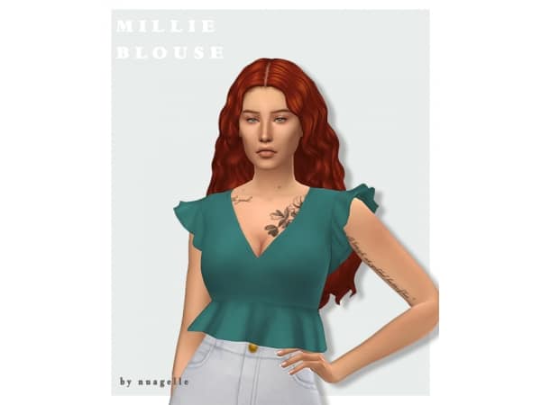 Nuagelle’s Millie Blouse: Chic Elegance in Female Tops (AlphaCC Collection)