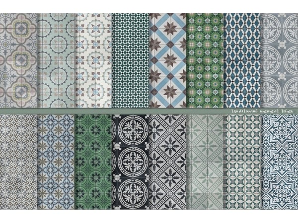 AlexPilgrimBlog’s Artisanal Elegance: Traditional Cement Tile Wallpapers (#AlphaCC #Builds)