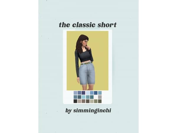 Denim Diva: Classic Jean Shorts & Belt Overlay (Alpha CC Female Fashion)