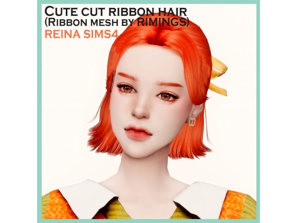 208223 reina ts4 cute cut ribbon hair ribbon mesh by rimings sims4 featured image