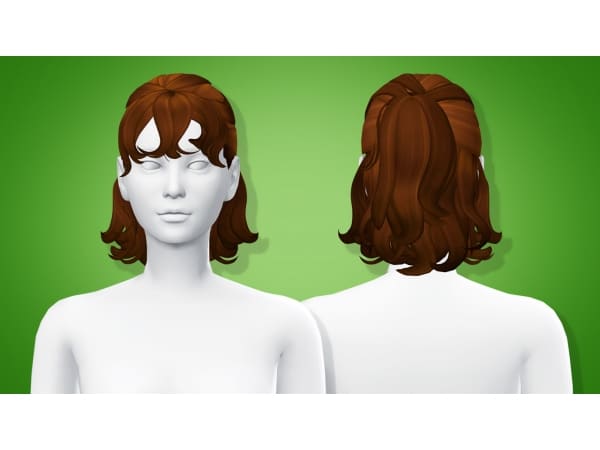 FlutterStyle: Wingssims’ Wings-ON0918 Clayified Hair (AlphaCC, Female Updos & Medium)