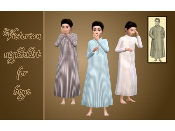210925 victorian edwardian nightshirt for boys by vintagesimstress sims4 featured image