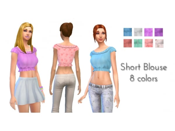Chic Charm: Elevate Your Style with Trendy Short Blouses (Female Tops & Clothing Sets)