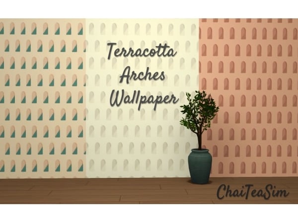AlphaCraft Elegance: Terracotta Arches Wallpaper (ArchDeco Builds)