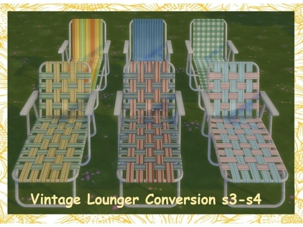 Alphacc Elegance: Vintage Webbed Lounger (Lounge Luxury for LotsCommunity)