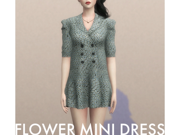 VelvetPie Blossom: Chic Beaker Flower Mini Dress (Alpha Female Fashion)