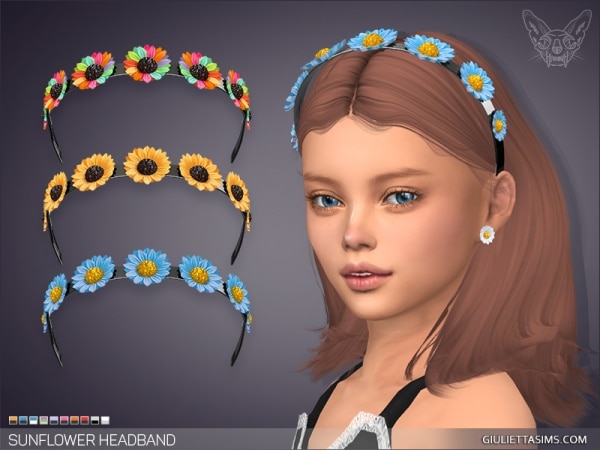 213967 sunflower headband for kids sims4 featured image