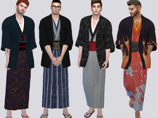 Micklayne’s Wano Elegance: Traditional Male Robes Reimagined (#ClothingSets #AlphaCC)