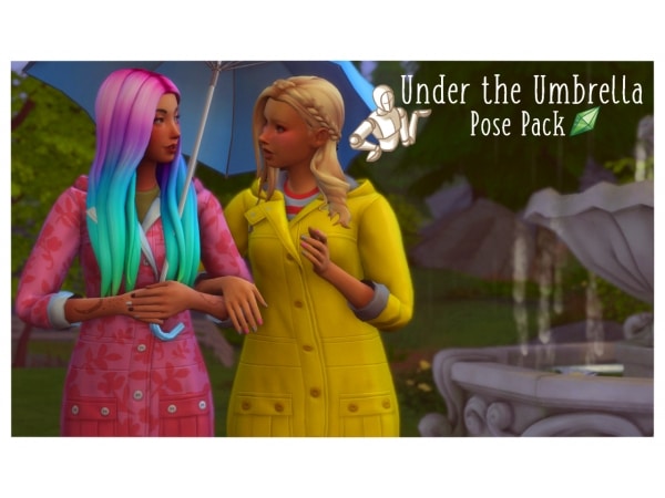 Sam’s Sims Serenade: Romantic Umbrella Pose Pack (Alpha CC, Couples & Accessories)