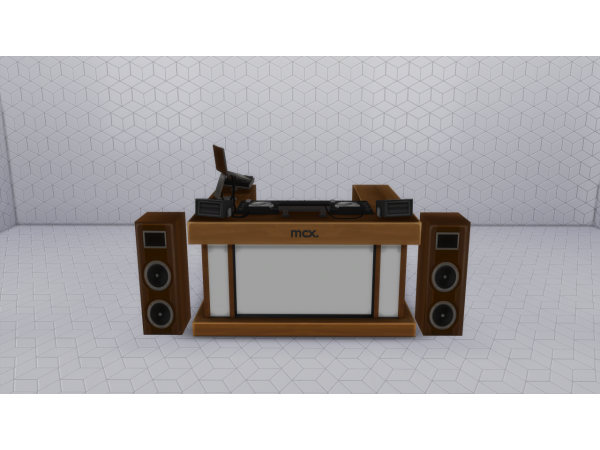 219009 mcx dj booth woody wood sims4 featured image