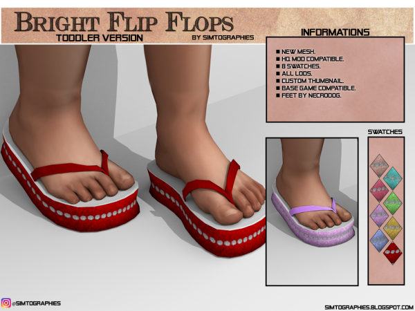 219299 bright flip flops toddler version sims4 featured image