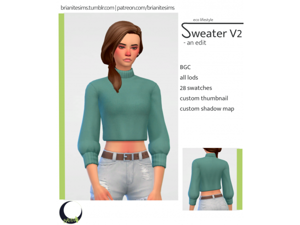 BrianiteSims’ Eco Chic: Cropped Sweater Bliss (V2) – Sustainable Style Essentials