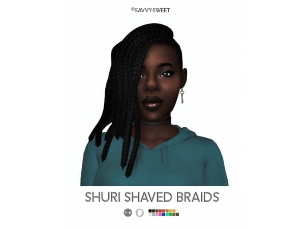 226493 shuri shaved braids by savvysweet sims4 featured image