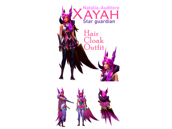 Stellar Elegance: Xayah Star Guardian Ensemble by Natalia-Auditore (Chic Attire & Accessories)