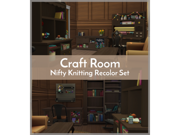229037 craft room nifty knitting desks and shelf recolors sims4 featured image