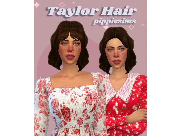 PippieSims’ Enchantment: Taylor’s Luscious Locks (Alpha Hair, Medium Female Hairstyles)