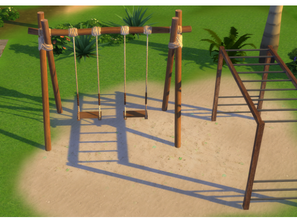 Nordica-Sims Enchantment: Wooden Playground Set (Accessories, Alphacc, Build & Decor)