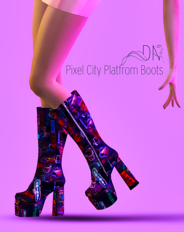 237148 pixel city platform boots by darknighttsims sims4 featured image