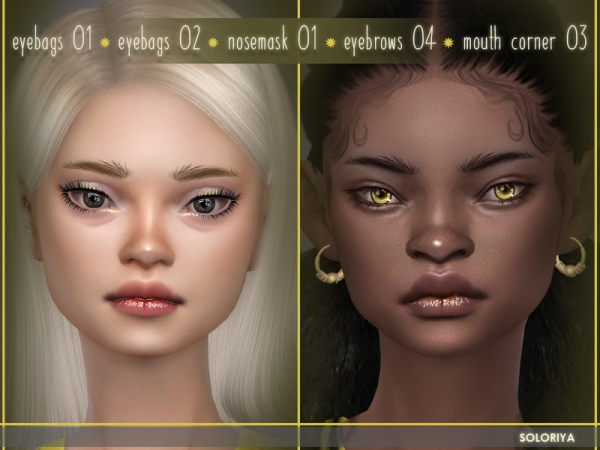 237329 eyebags 01 02 nosemask 01 eyebrows 04 mouth corner 03 by soloriya sims4 featured image