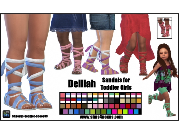 237386 delilah sandals for toddlers girls sims4 featured image